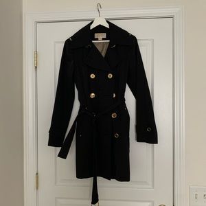 Micheal Micheal Kors Black Trech Coat Size:S/P.